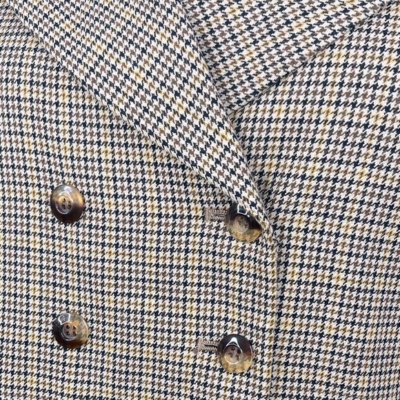 KASPER (for A.S.L) 2 Piece Suit Jacket/Skirt Set Double Breasted Houndstooth-12 - Picture 5 of 5